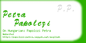 petra papolczi business card